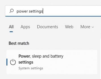 Power Settings Power Settings
