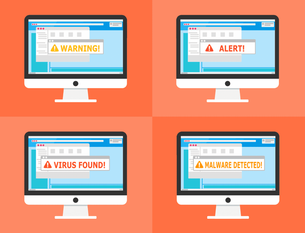 Free warning alert detected vector